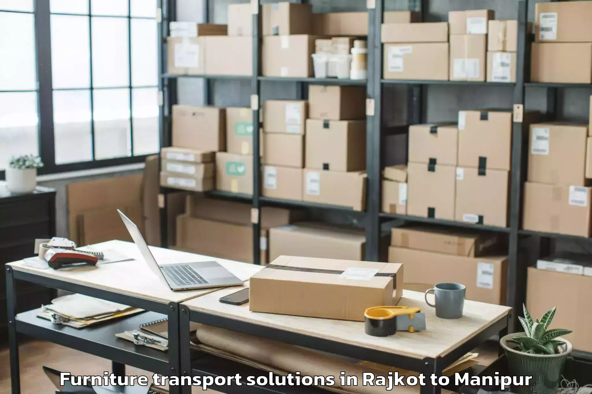 Professional Rajkot to Mao Maram Furniture Transport Solutions